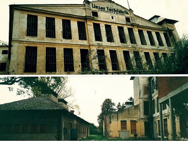 Außenansicht der Tuchfabrik vor dem Umbau