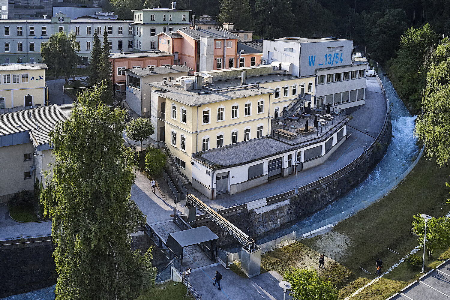 Außenansicht Werkstätte Wattens ehemaliges Swarovski Werk