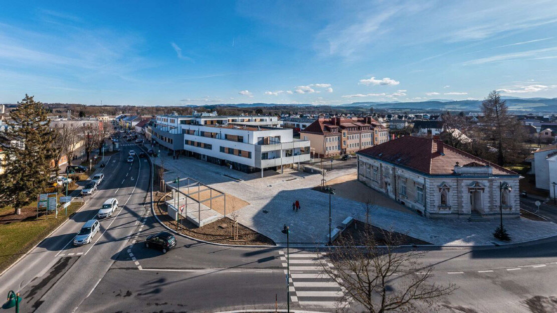 Foto Hauptplatz Ober-Grafendorf nach der Umgestaltung