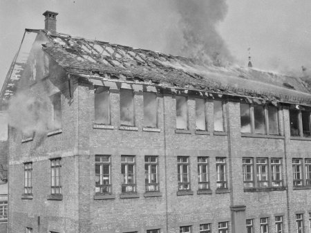 Brand der Benger Fabriks-Gebäude ca. 1960 