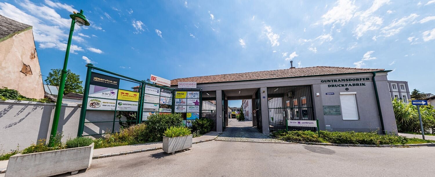 Eingang Guntramsdorfer Druckfabrik