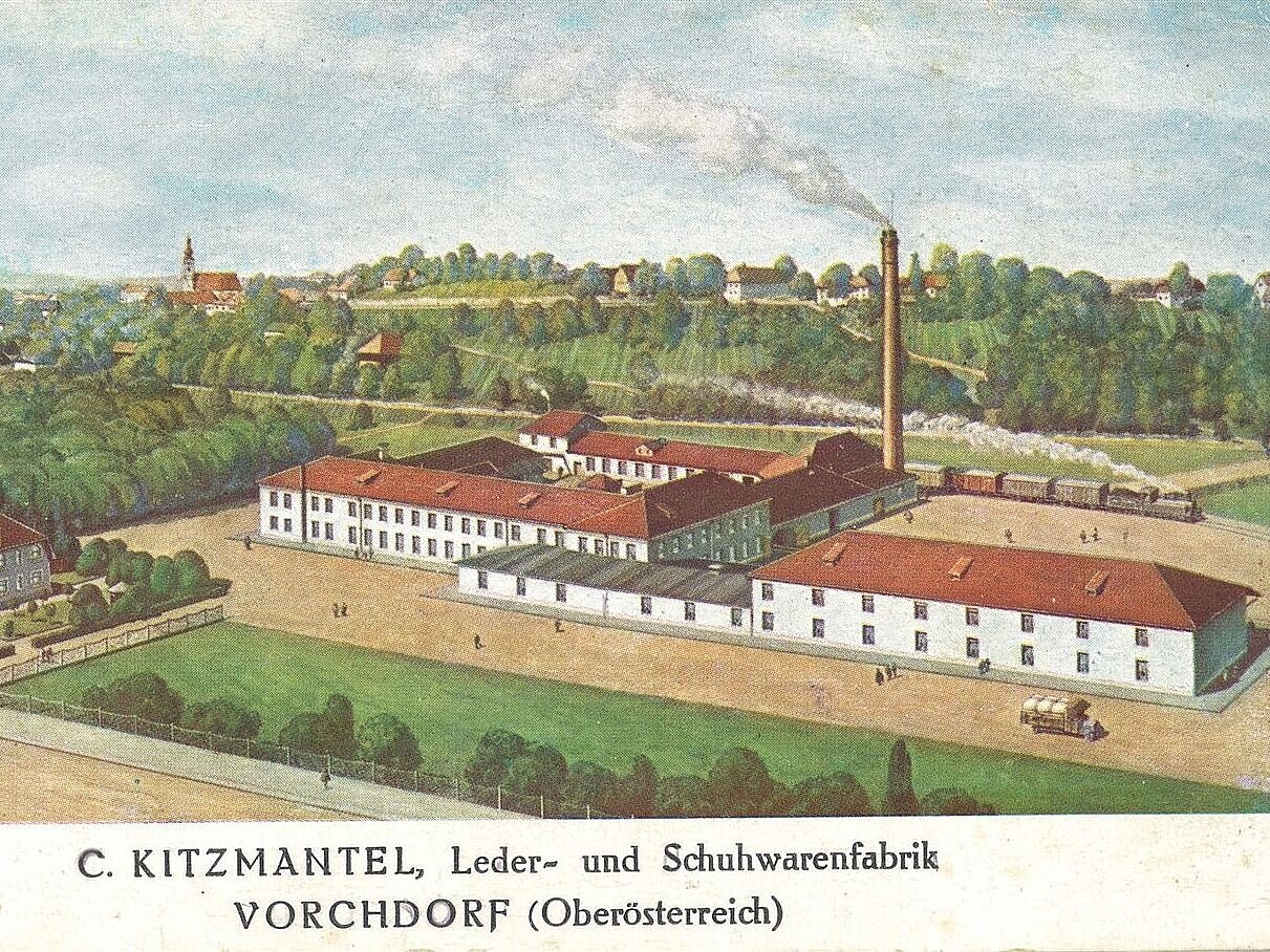 Historische Ansicht der Kitzmantelfabrik