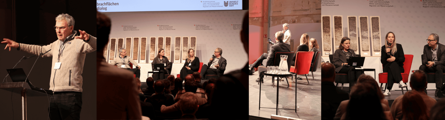 Links: Robert Marlow, Mitte und Rechts: Fachgespräch