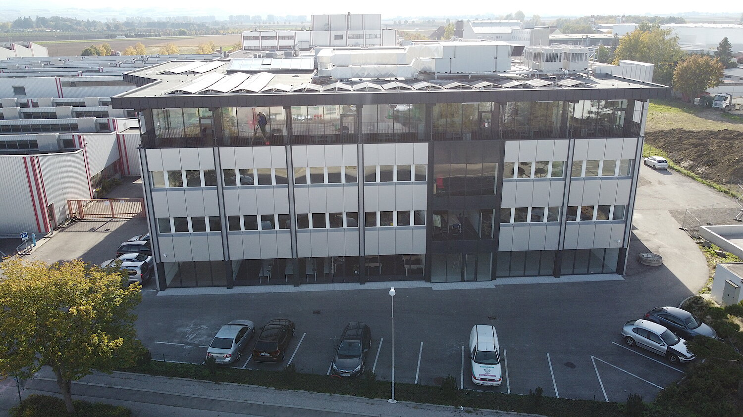 Bürogebäude des aktuellen Gewerbeparks 