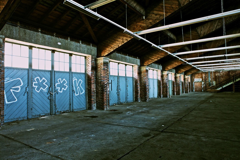 Foto der Panzerhalle vor dem Umbau