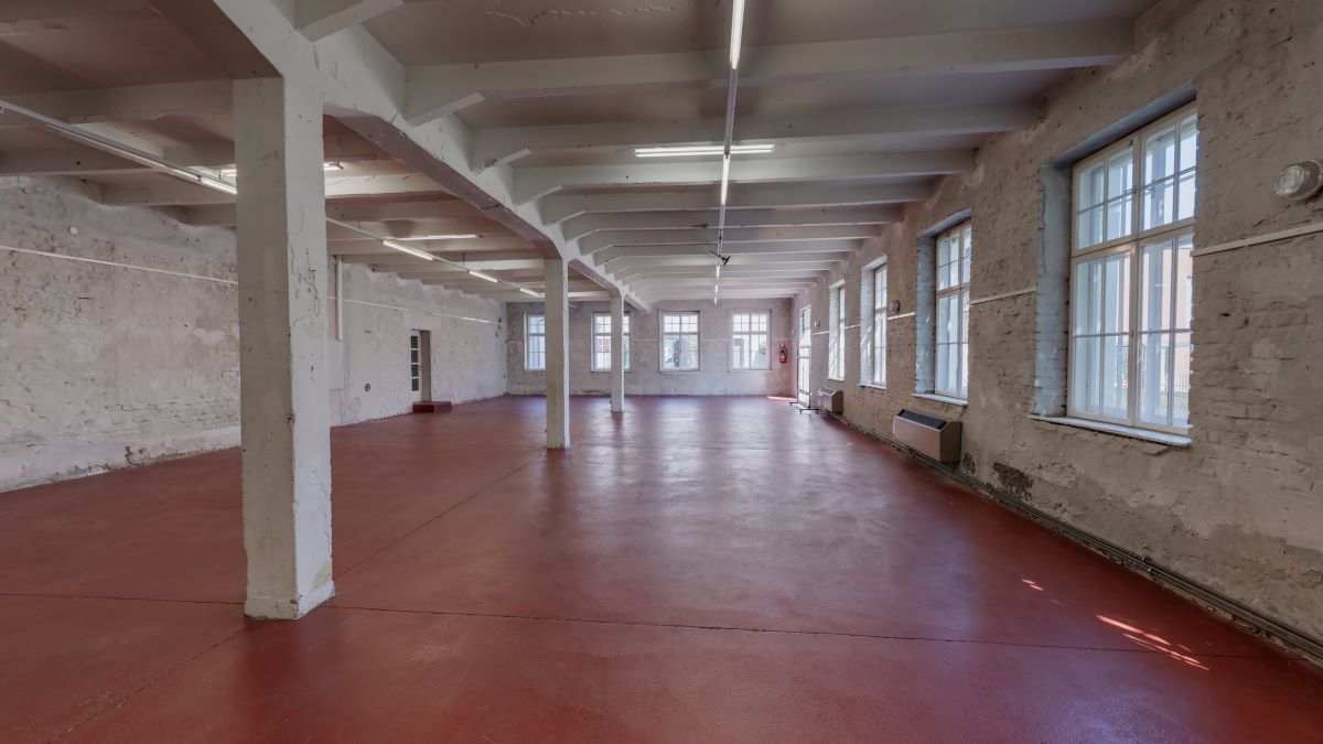 Ehemalige Produktionshalle – heute Veranstaltungsraum 