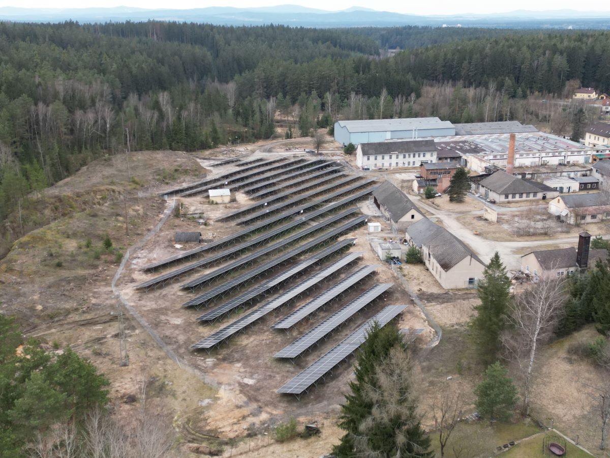 Luftbild der ehemaligen Stölzle Glasproduktion